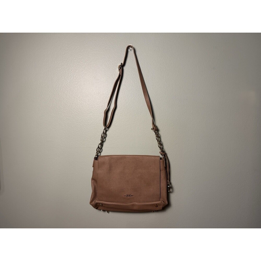 CMD Women's Designer Tan And Purple iPad Shoulder Bag Purse